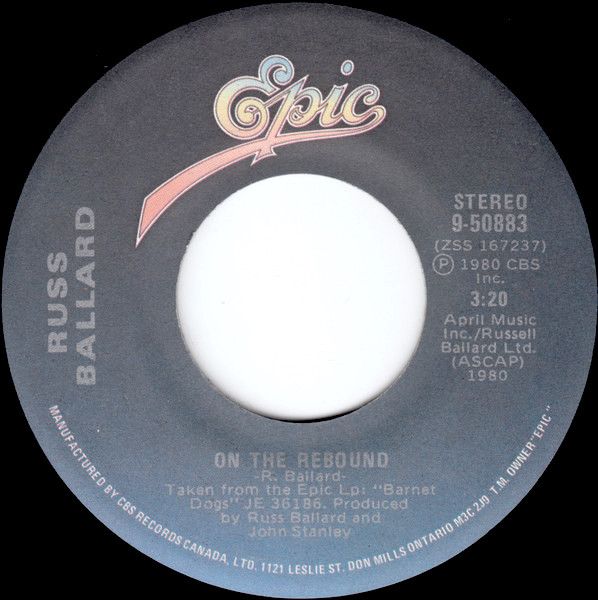 Russ Ballard - On The Rebound / Riding With The Angels (7") [Vinyl] | Epic (9-50883)