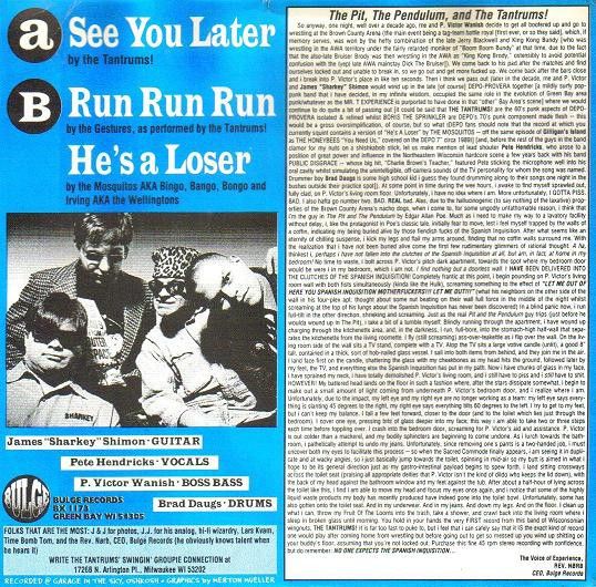 The Tantrums - See You Later (7" - Blue Marbled Vinyl) [Vinyl] | Bulge Records (Bulge 6) - 2