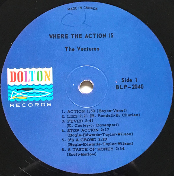 The Ventures - Where The Act!on Is | Dolton Records (BLP-2040) - 3 The Ventures - Where The Act!on Is | Dolton Records (BLP-2040) - 3