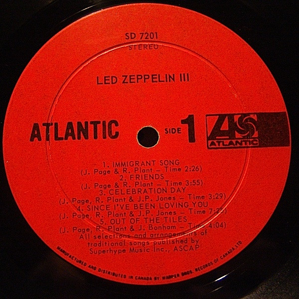 Led Zeppelin - Led Zeppelin III | Atlantic (SD 7201) - 6 Led Zeppelin - Led Zeppelin III | Atlantic (SD 7201) - 6