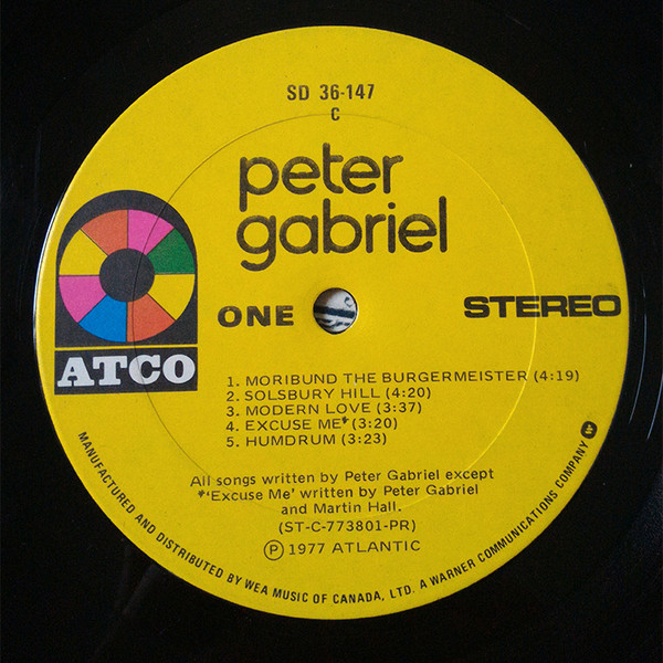 Peter Gabriel - Peter Gabriel [Vinyl] | ATCO Records (SD 36-147) - 3
