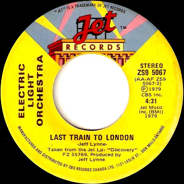 Electric Light Orchestra - Last Train To London / Down Home Town (7") [Vinyl] | Jet Records (ZS9 5067) - main
