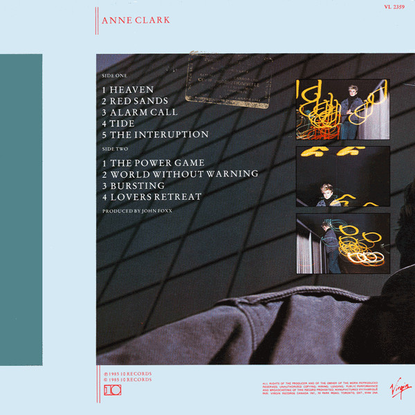 Anne Clark - Pressure Points [Vinyl] | 10 Records (VL 2359) - 2