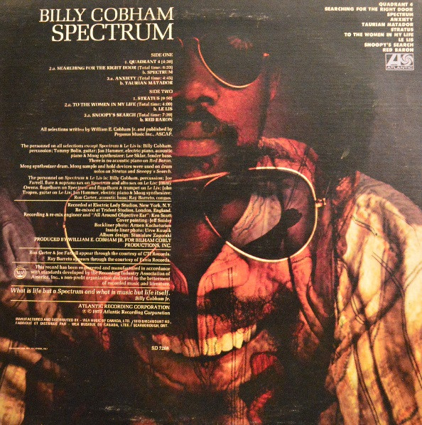 Billy Cobham - Spectrum [Vinyl] | Atlantic (SD 7268) - 2