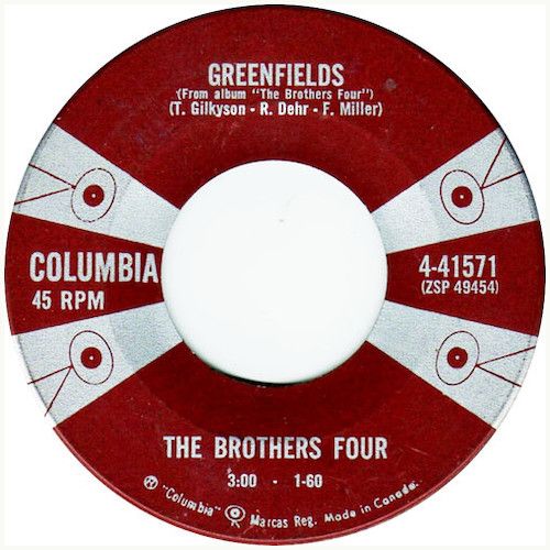 The Brothers Four - Greenfields (7") [Vinyl] | Columbia (4-41571)
