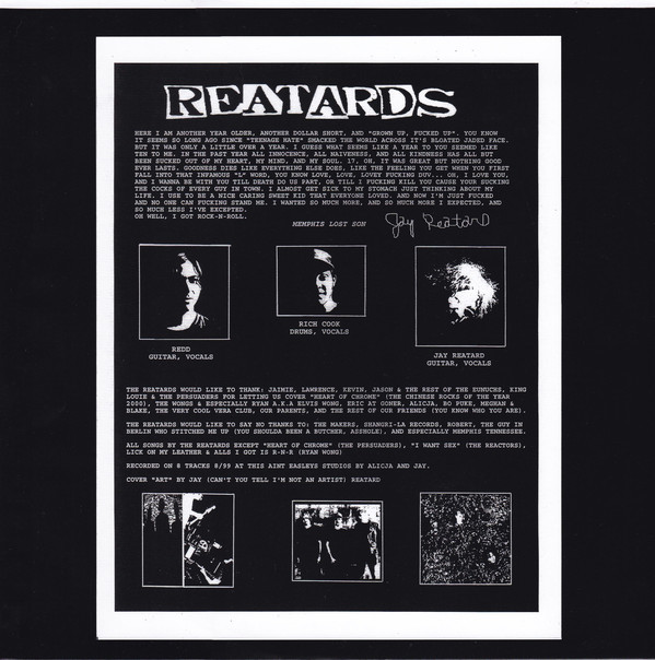 Reatards - Grown Up, Fucked Up [Vinyl] | Goner Records (118GONE) - 3