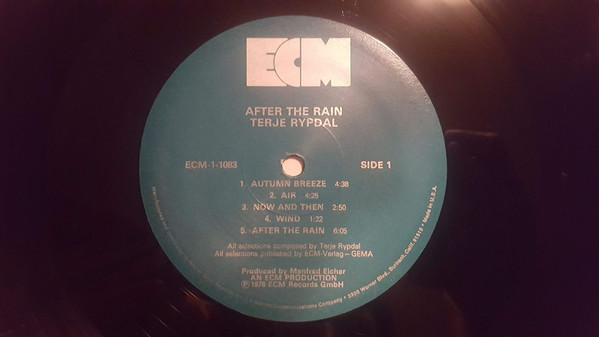 Terje Rypdal - After The Rain [Vinyl] | ECM Records (ECM 1-1083) - 3