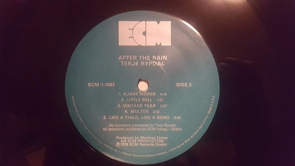Terje Rypdal - After The Rain [Vinyl] | ECM Records (ECM 1-1083) - 4