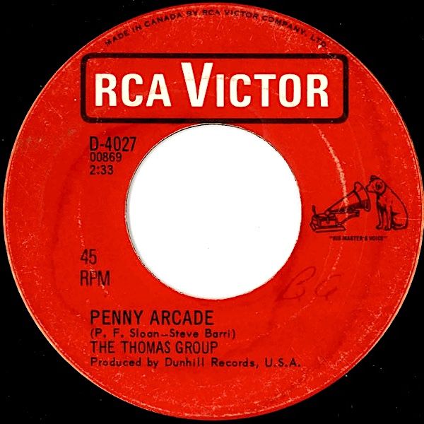 The Thomas Group - Penny Arcade (7") [Vinyl] | RCA Victor (D-4027)