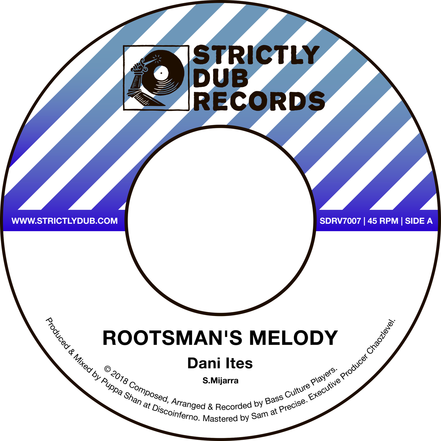 Dani Ites , Bass Culture Players , Puppa Shan - Rootsman's Melody | Strictly Dub Records (SDRV7007)