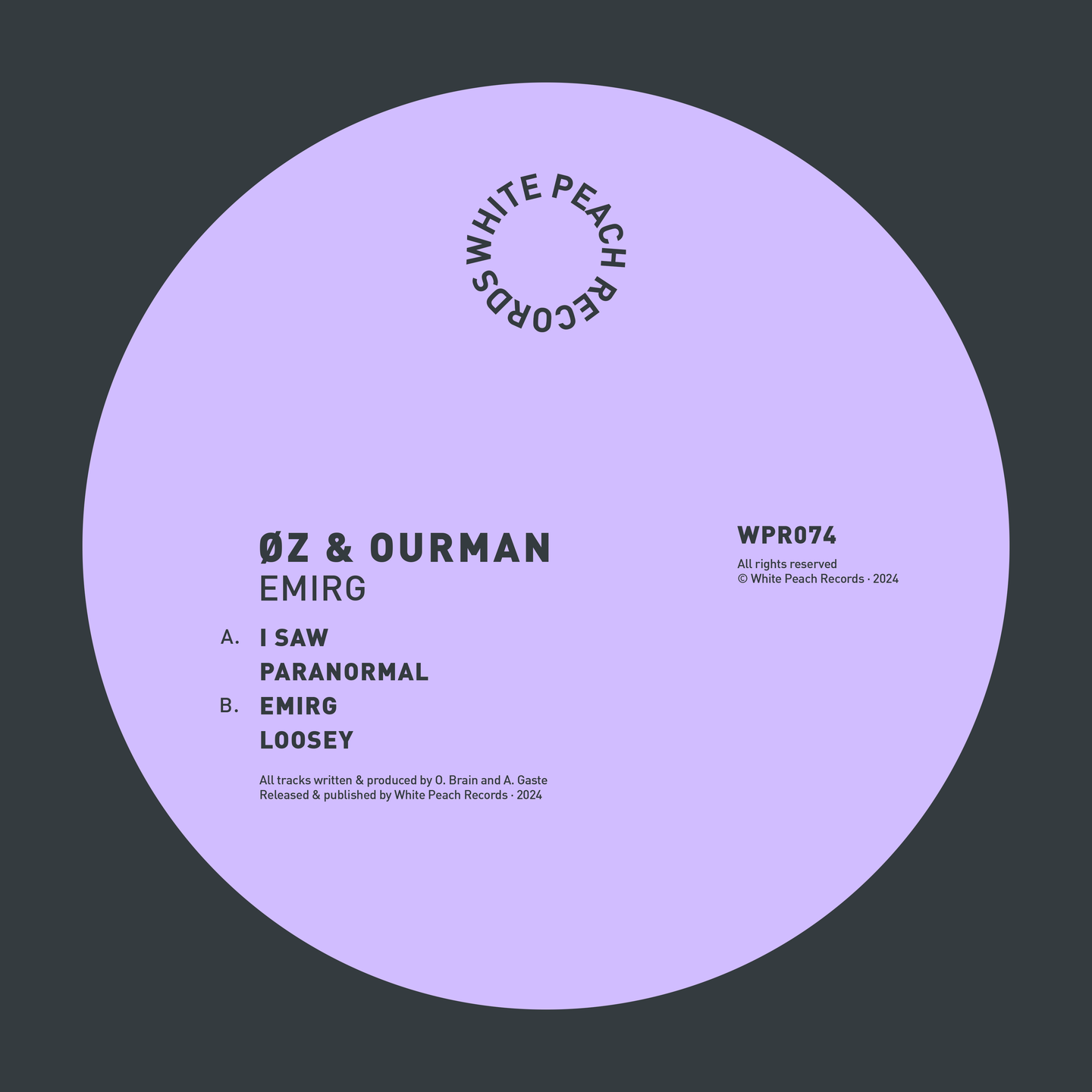 ØZ & Ourman - Emirg | White Peach (WPR074) - main