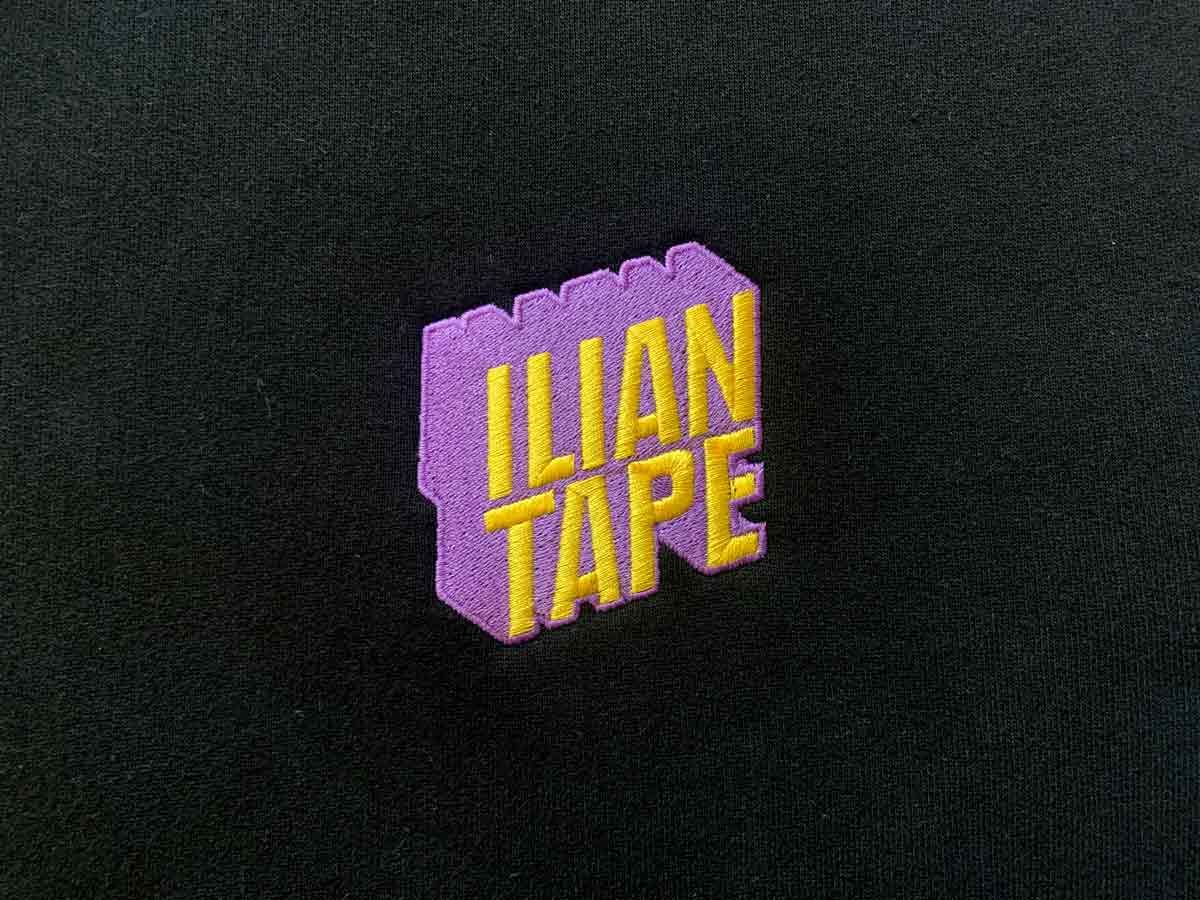 ilian tape - black embroidered hoodie - main ilian tape - black embroidered hoodie - main