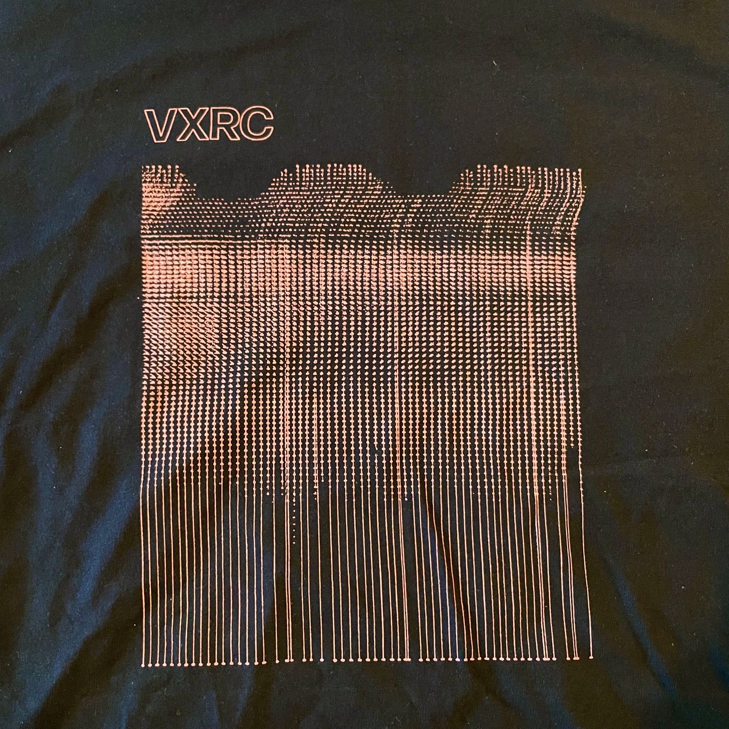 vela x record club - logo tee 2 - rust ink on black - main vela x record club - logo tee 2 - rust ink on black - main