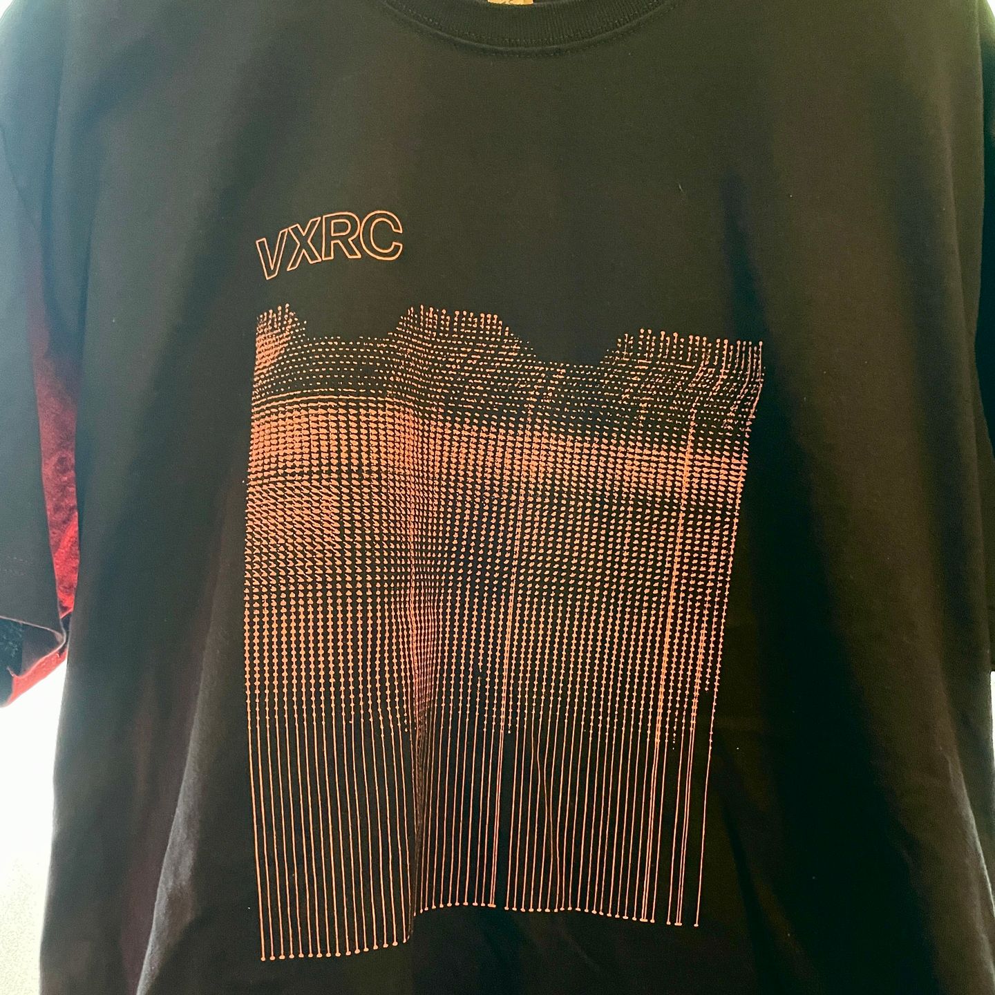 vela x record club - logo tee 2 - rust ink on black - 2 vela x record club - logo tee 2 - rust ink on black - 2