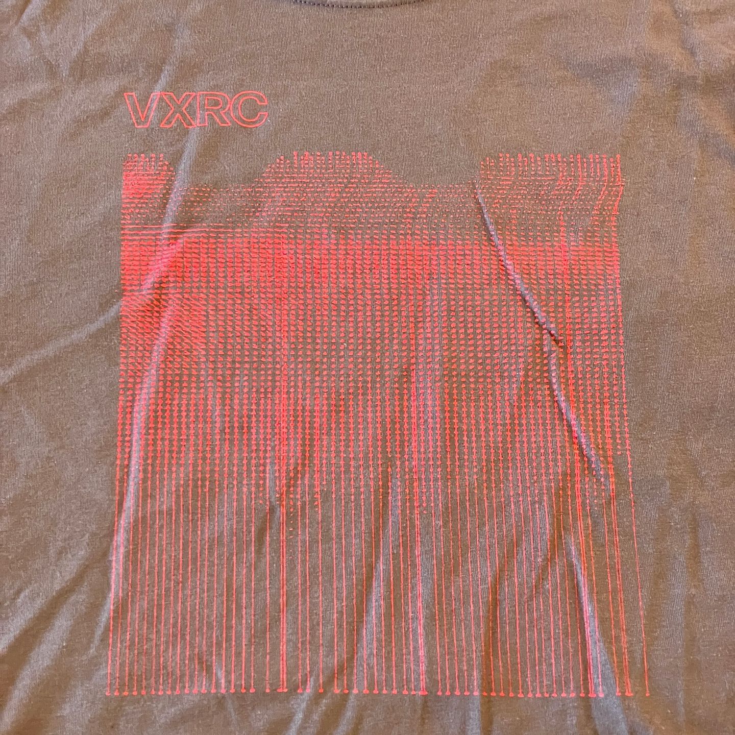 vela x record club - logo tee 2 - light red ink on purple storm - main vela x record club - logo tee 2 - light red ink on purple storm - main
