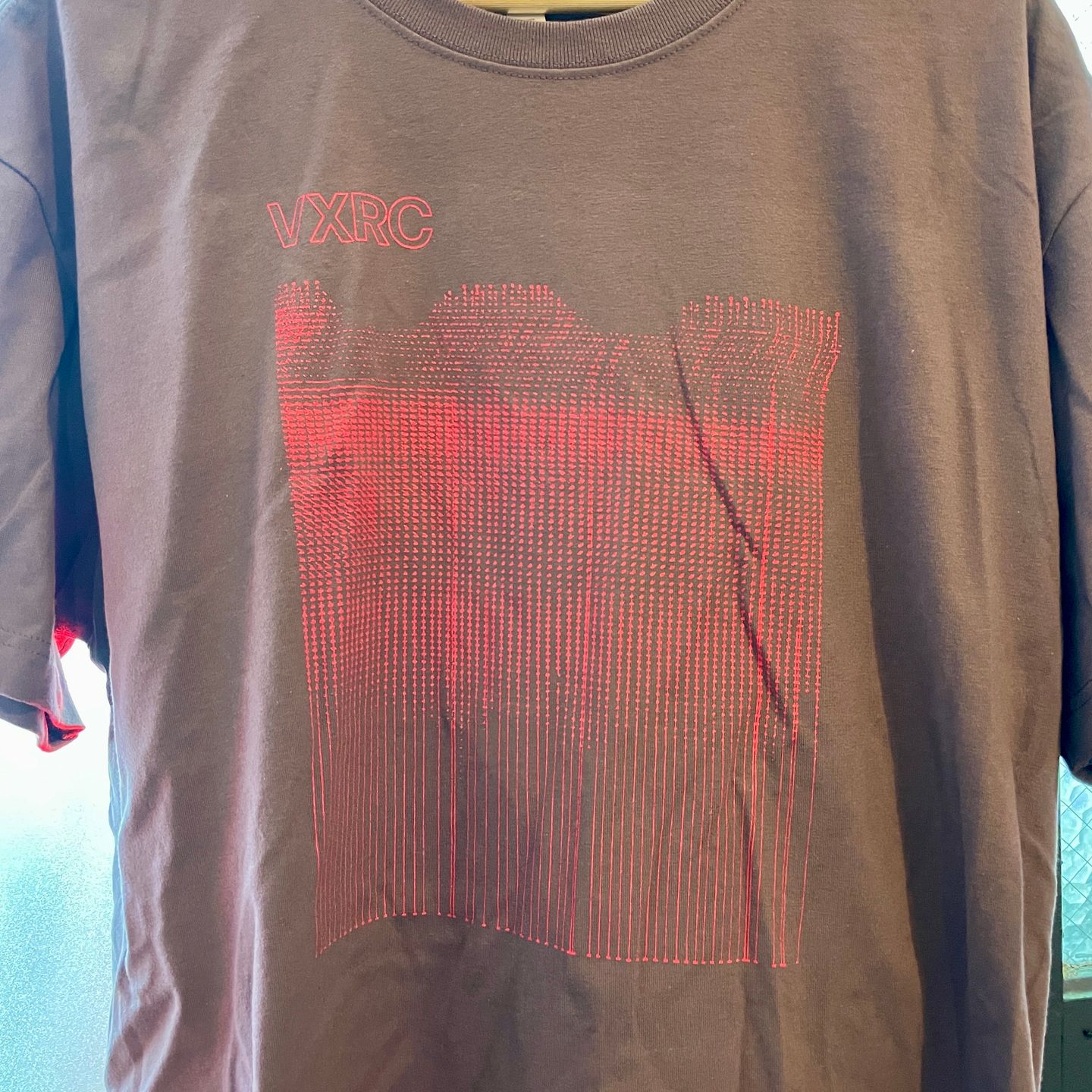 vela x record club - logo tee 2 - light red ink on purple storm - 2 vela x record club - logo tee 2 - light red ink on purple storm - 2