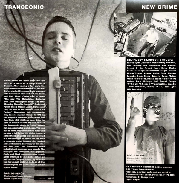 Tranceonic - New Crime | Dark Entries (DE-175) - 3