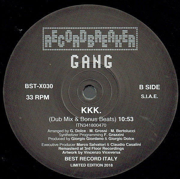 GANG - KKK. | Best Record Italy (BST-X030) - 3 GANG - KKK. | Best Record Italy (BST-X030) - 3