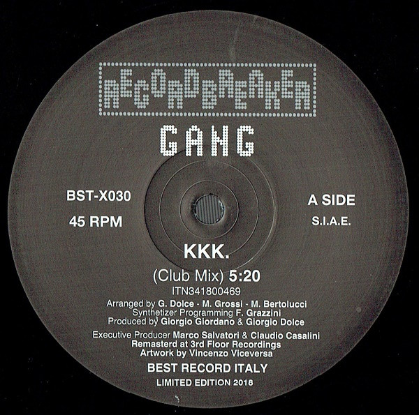 GANG - KKK. | Best Record Italy (BST-X030) - 2 GANG - KKK. | Best Record Italy (BST-X030) - 2