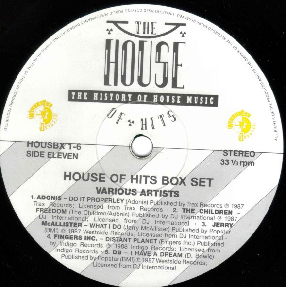 Various - The House Of Hits - The History Of House Music | Westside Records (HOUSBX 1) - 9