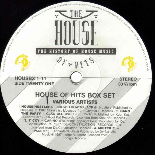 Various - The House Of Hits - The History Of House Music | Westside Records (HOUSBX 1) - 18