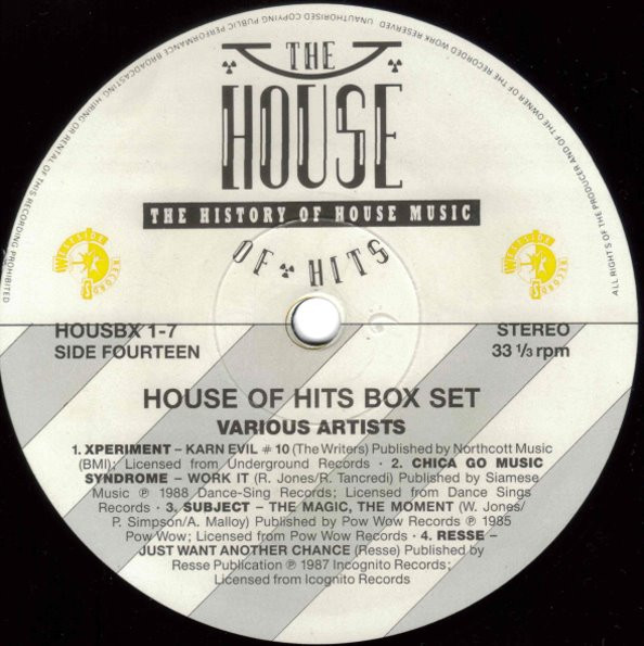 Various - The House Of Hits - The History Of House Music | Westside Records (HOUSBX 1) - 12