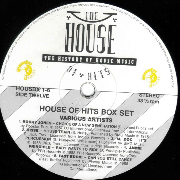 Various - The House Of Hits - The History Of House Music | Westside Records (HOUSBX 1) - 10