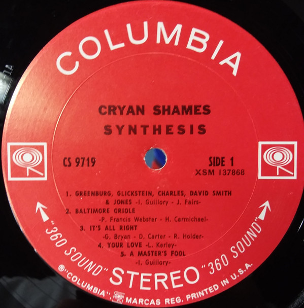 Cryan Shames - Synthesis | Columbia (CS 9719) - 4