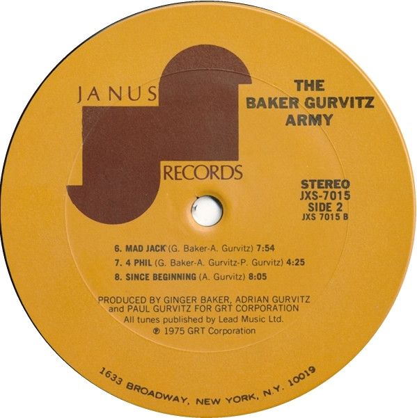 The Baker Gurvitz Army - The Baker Gurvitz Army | Janus Records (JXS 7015) - 4