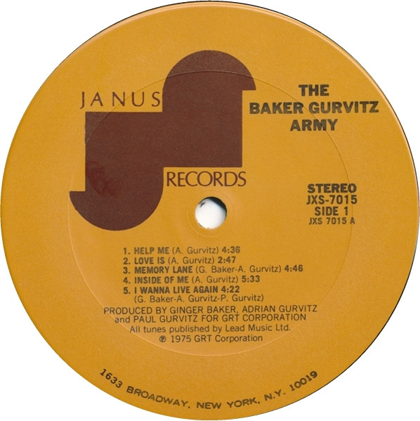 The Baker Gurvitz Army - The Baker Gurvitz Army | Janus Records (JXS 7015) - 3