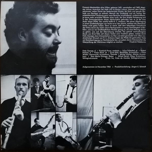 Villon Übersetzt Von Artmann Gesprochen Von Qualtinger Mit Jazz Von Fatty George , Vorspiele: Ernst Kölz - Villon Übersetzt Von Artmann Gesprochen Von Qualtinger Mit Jazz Von Fatty George (Vorspiele: Ernst Kölz) | Unikum (UN 307) - 2 Villon Übersetzt Von Artmann Gesprochen Von Qualtinger Mit Jazz Von Fatty George , Vorspiele: Ernst Kölz - Villon Übersetzt Von Artmann Gesprochen Von Qualtinger Mit Jazz Von Fatty George (Vorspiele: Ernst Kölz) | Unikum (UN 307) - 2