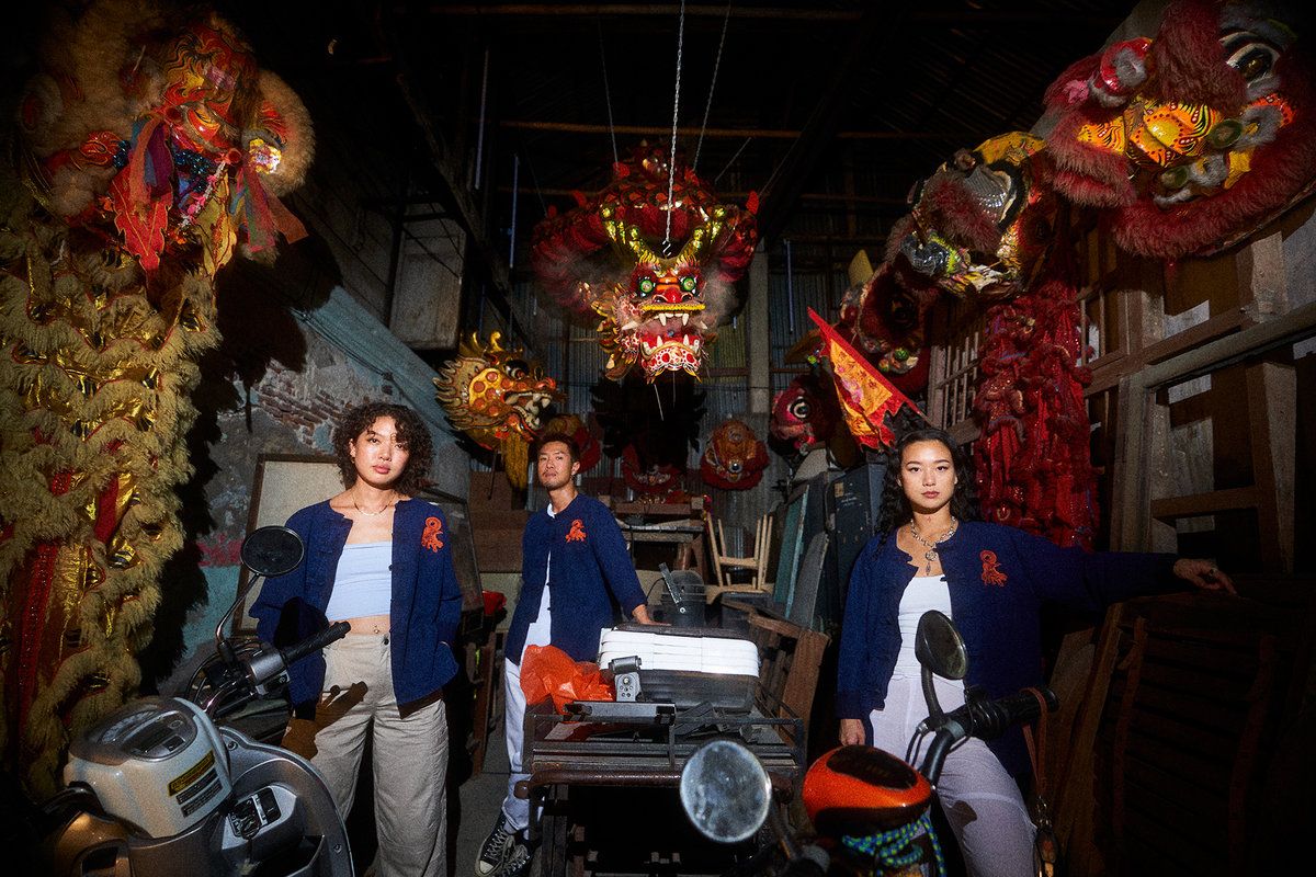 Siamese Twins Records - Hand-dyed indigo Mo Hom shirt LONG SLEEVE - 3