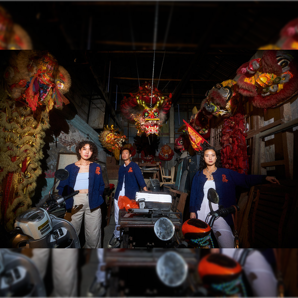 Siamese Twins Records - Hand-dyed indigo Mo Hom shirt LONG SLEEVE - main