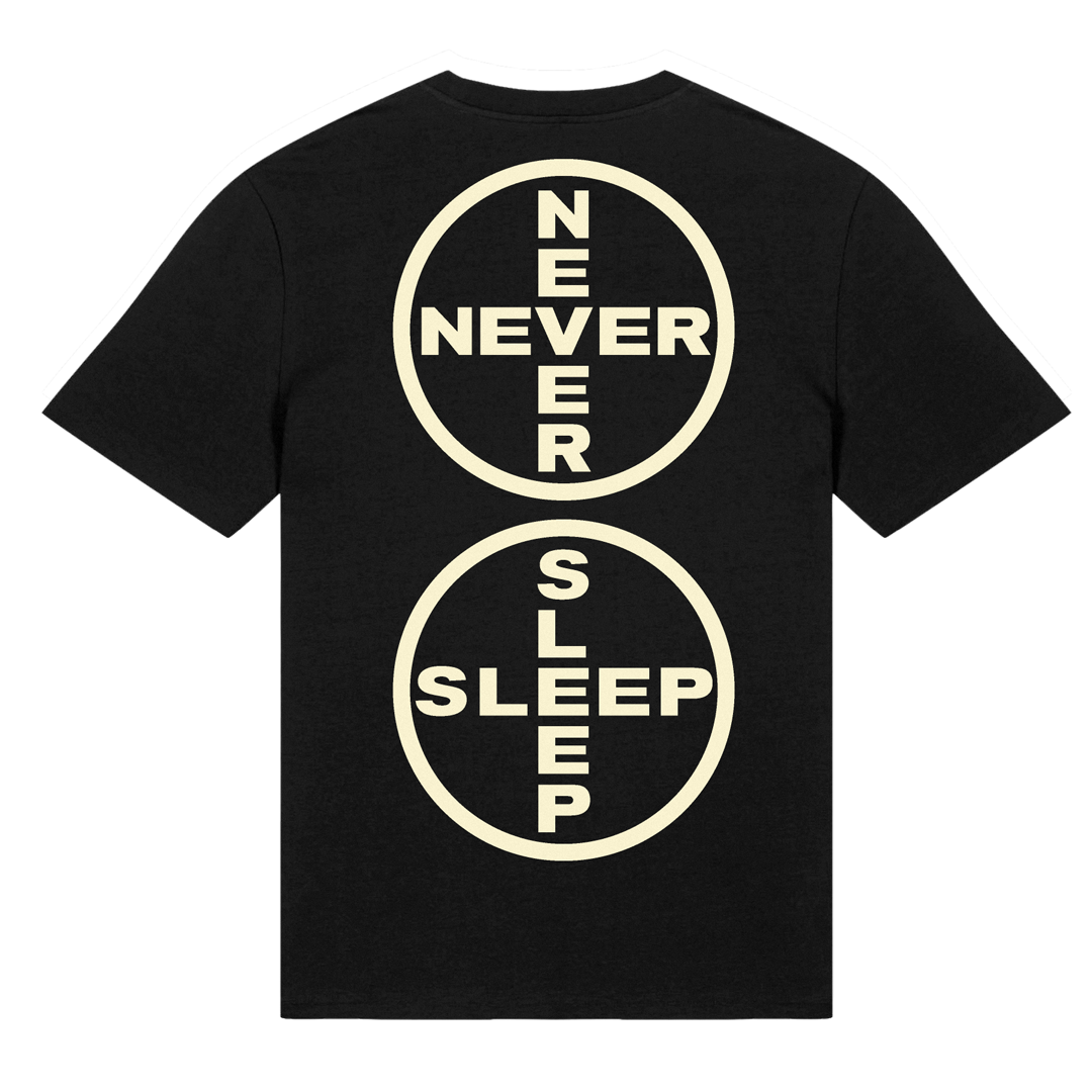 Never Sleep - Never Sleep Logo Black T-shirt