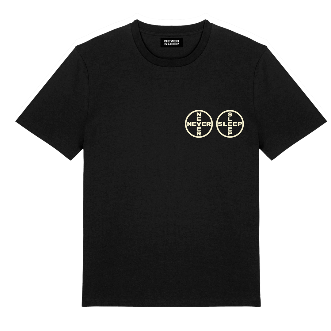Never Sleep - Never Sleep Logo Black T-shirt - 2