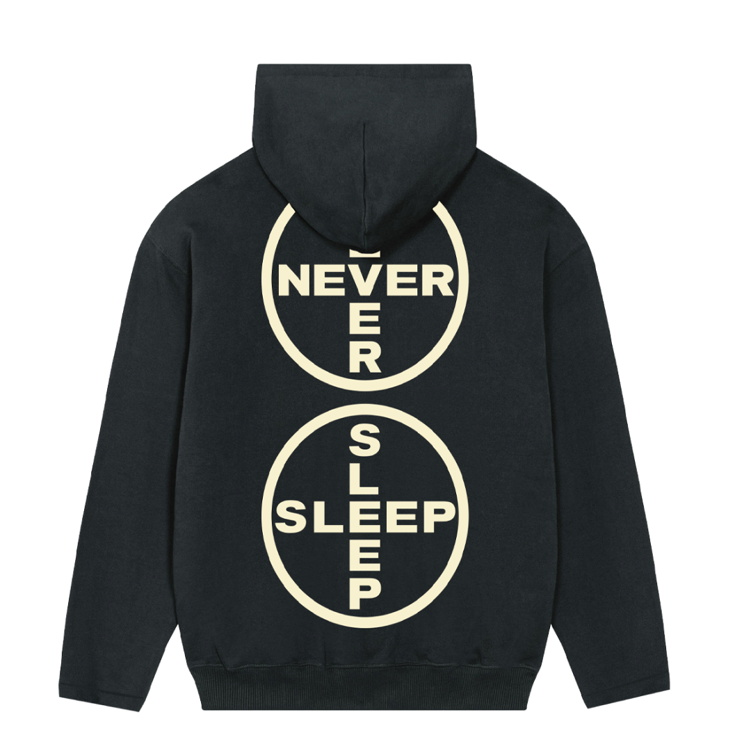 Never Sleep - Never Sleep Logo - Black hoodie - main Never Sleep - Never Sleep Logo - Black hoodie - main