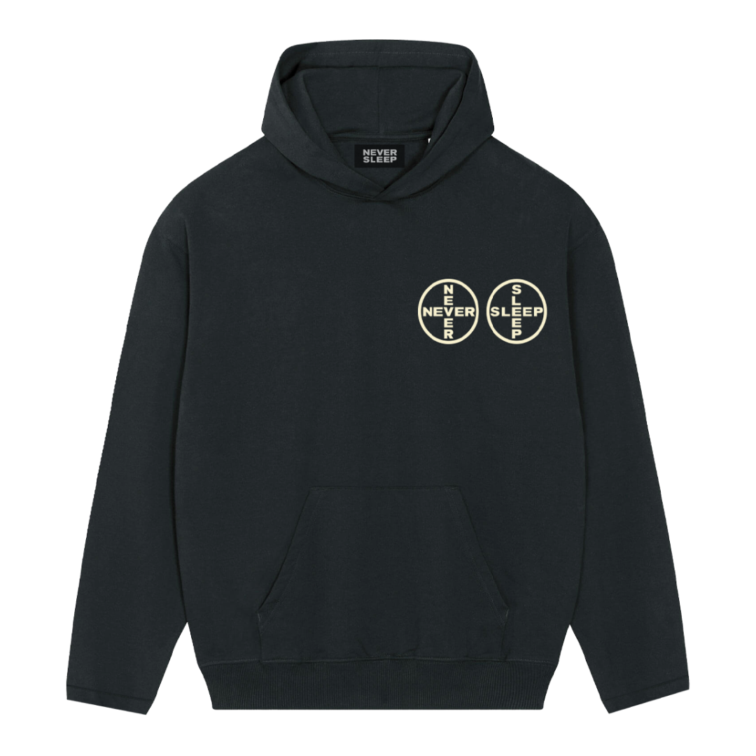Never Sleep - Never Sleep Logo - Black hoodie - 2