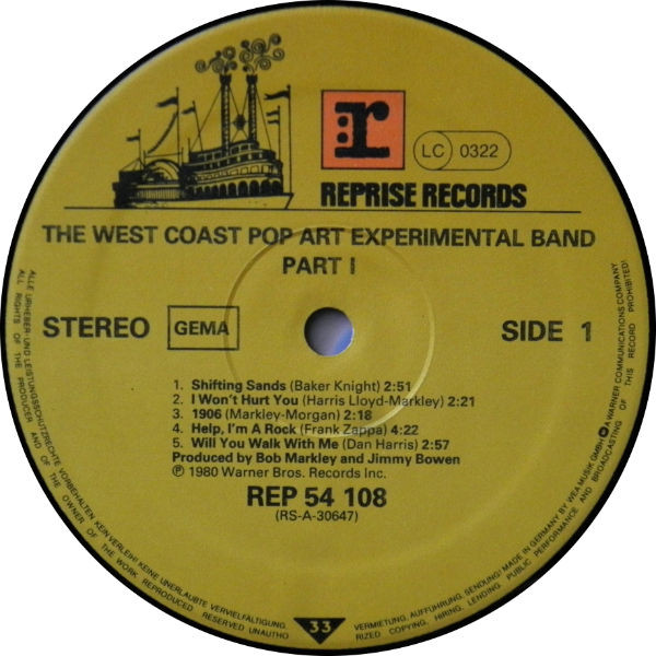 The West Coast Pop Art Experimental Band - Part One | Reprise Records (REP 54108) - 3 The West Coast Pop Art Experimental Band - Part One | Reprise Records (REP 54108) - 3