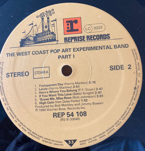 The West Coast Pop Art Experimental Band - Part One | Reprise Records (REP 54108) - 6 The West Coast Pop Art Experimental Band - Part One | Reprise Records (REP 54108) - 6