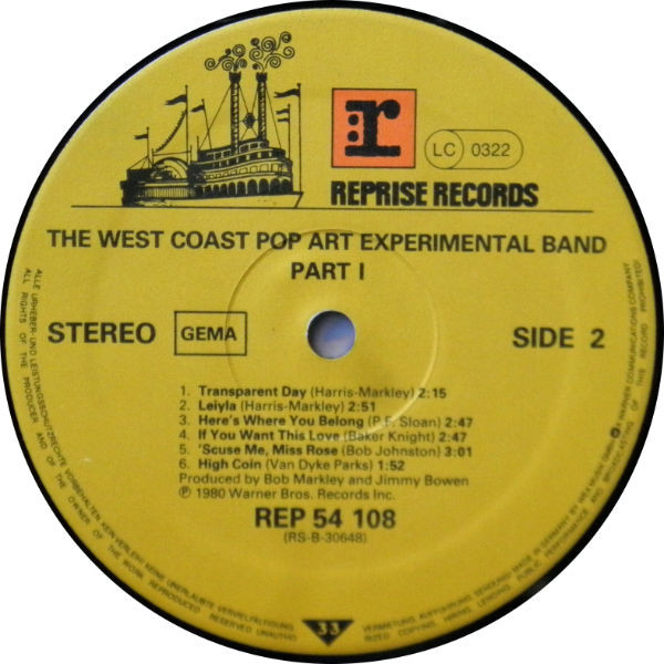 The West Coast Pop Art Experimental Band - Part One | Reprise Records (REP 54108) - 4 The West Coast Pop Art Experimental Band - Part One | Reprise Records (REP 54108) - 4