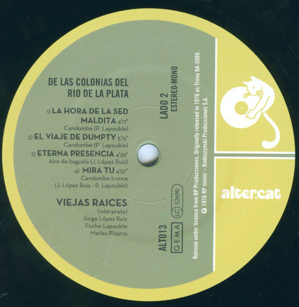 Viejas Raices - De Las Colonias Del Río De La Plata | Altercat Records (ALT013) - 4