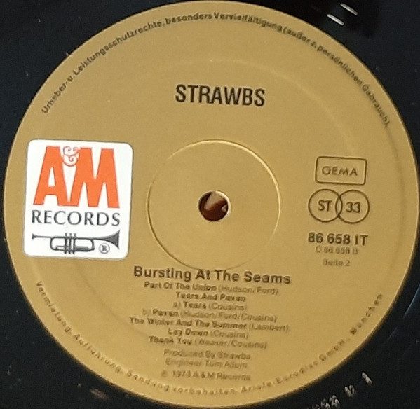 Strawbs - Bursting At The Seams | A&M Records (86 658 IT) - 5