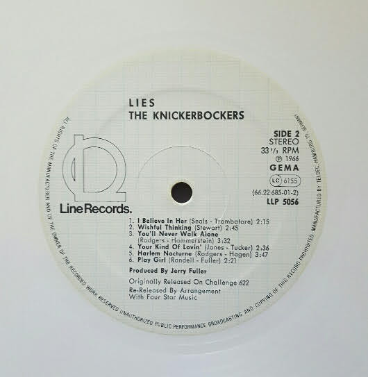 The Fabulous Knickerbockers - Lies | Line Records (LLP 5056) - 3