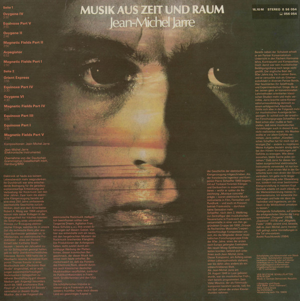 Jean-Michel Jarre - Musik Aus Zeit Und Raum | AMIGA (8 56 054) - 2
