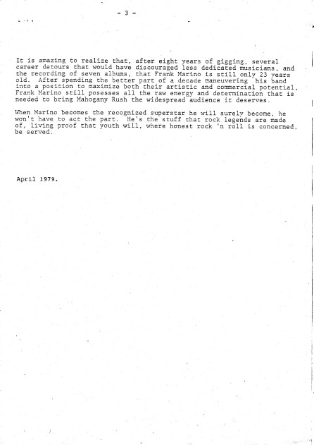 Frank Marino & Mahogany Rush - Tales Of The Unexpected | CBS (83494) - 7 Frank Marino & Mahogany Rush - Tales Of The Unexpected | CBS (83494) - 7