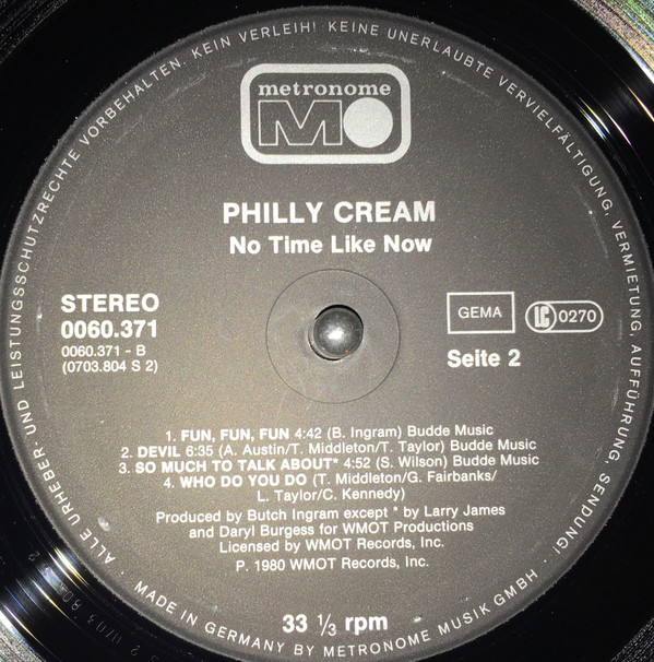 Philly Cream - No Time Like Now | Metronome (0060.371) - 4 Philly Cream - No Time Like Now | Metronome (0060.371) - 4