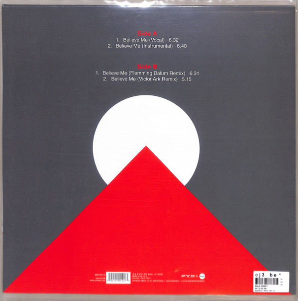 Paul Crazy - Believe Me | ZYX Music (1081-12) - 2