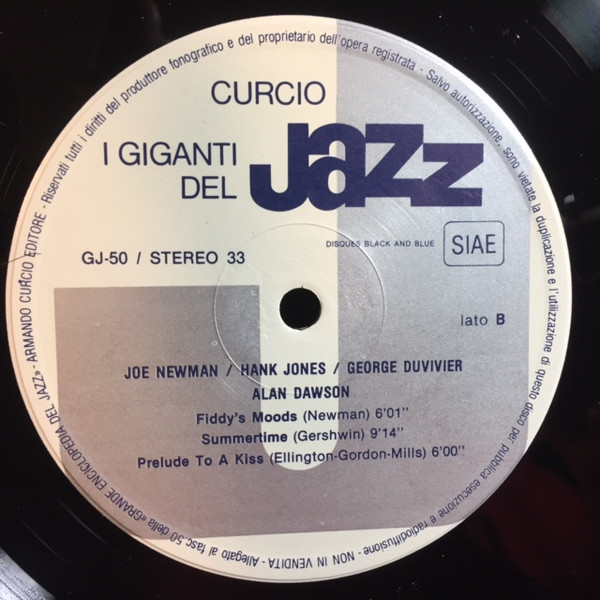 Joe Newman , Hank Jones , George Duvivier , Alan Dawson - I Giganti Del Jazz Vol. 50 | Curcio (GJ-50) - 6 Joe Newman , Hank Jones , George Duvivier , Alan Dawson - I Giganti Del Jazz Vol. 50 | Curcio (GJ-50) - 6