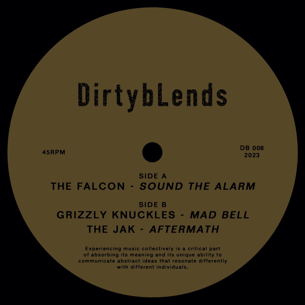 The Falcon  &  Grizzly Knuckles  &  The Jak - Sound The Alarm / Mad Bell / Aftermath | Dirty Blends (DB008)