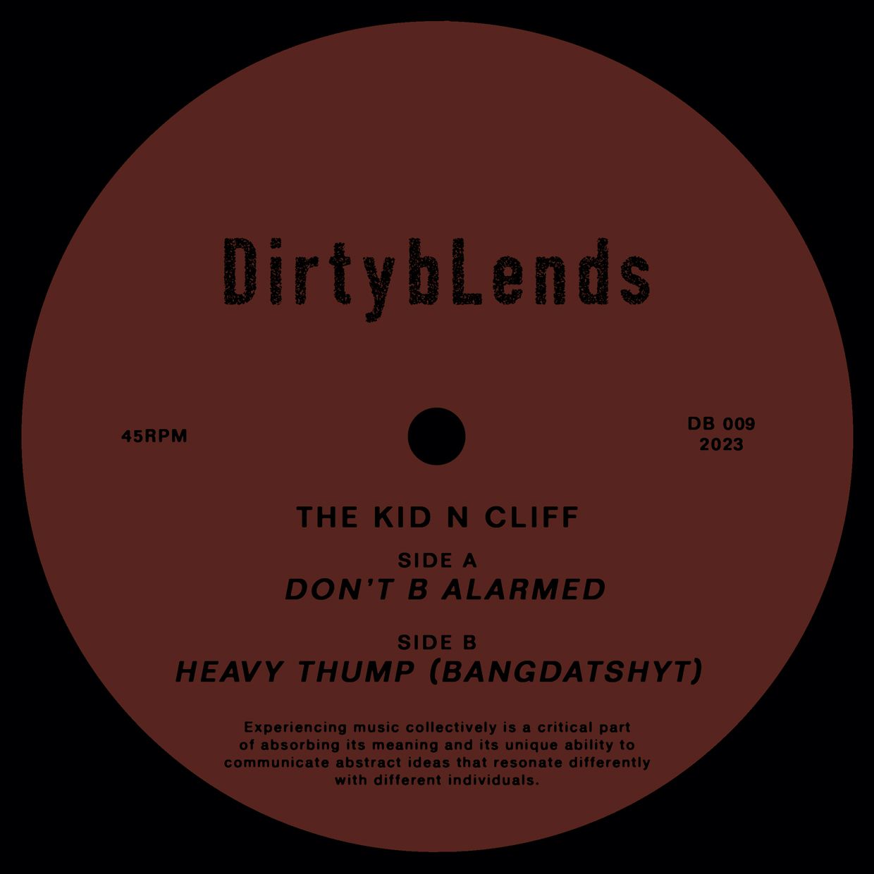 The Kid N Cliff - Don't B Alarmed / Heavy Thump (Bangdatshyt) | Dirty Blends (DB009)